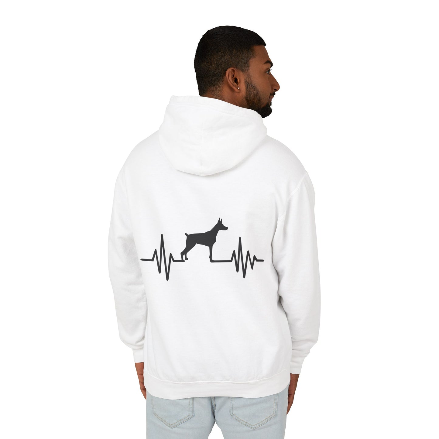 My Heart Beats For Dobermans Unisex Lightweight Hoodie