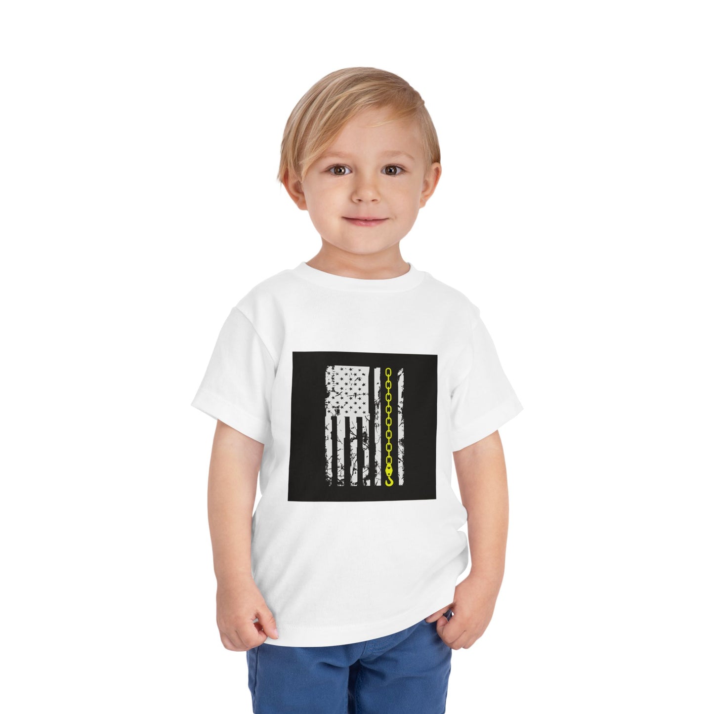 Thin Yellow Line Toddler Unisex Short Sleeve Crewneck Tee