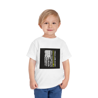 Thin Yellow Line Toddler Unisex Short Sleeve Crewneck Tee