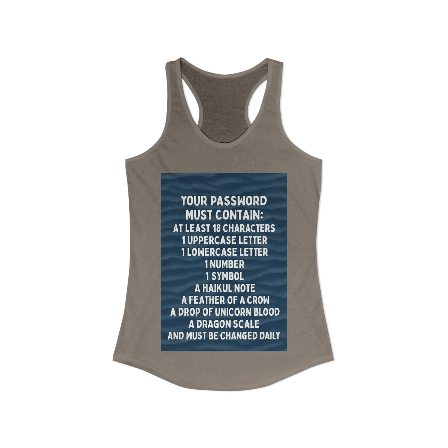 Password Women's Racerback Tank