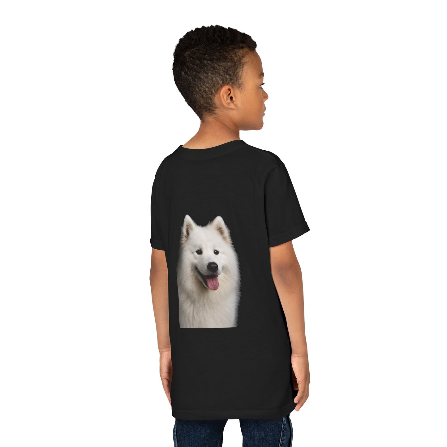 Samoyed Head Youth Unisex Short Sleeve Crewneck Tee