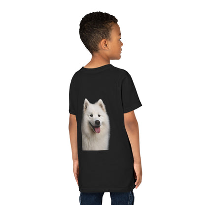 Samoyed Head Youth Unisex Short Sleeve Crewneck Tee