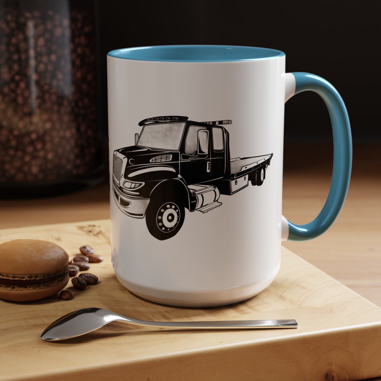 Flatbed Tow Truck 2-Tone Coffee Mug