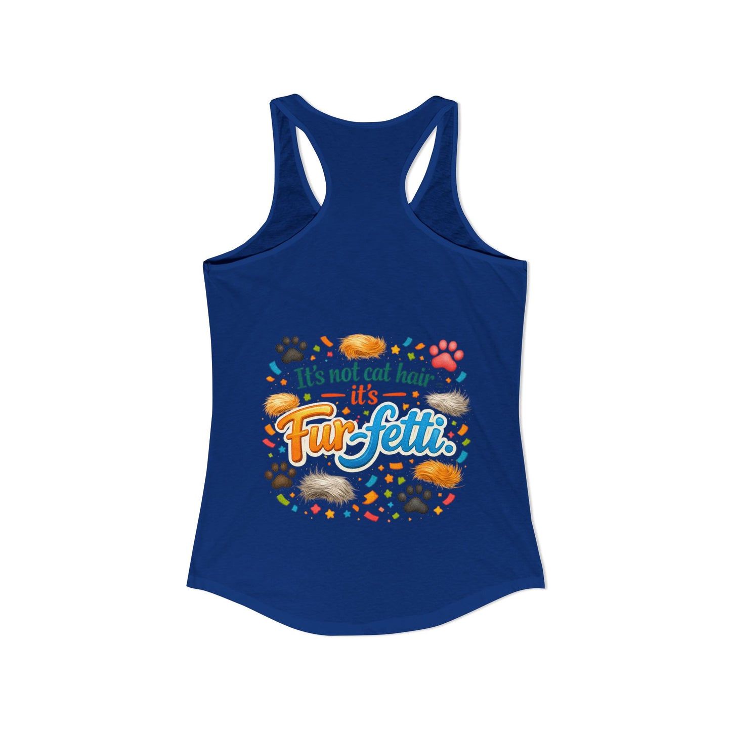 Fur-Fetti Cat Women's Racerback Tank