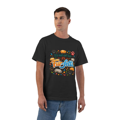 Fur-Fetti Cat Men's Short-Sleeve Crewneck Tee