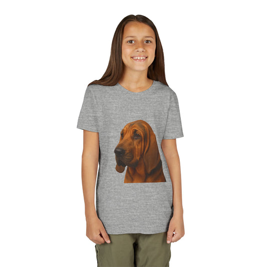 Bloodhound Head Youth Unisex Short Sleeve Crewneck Tee