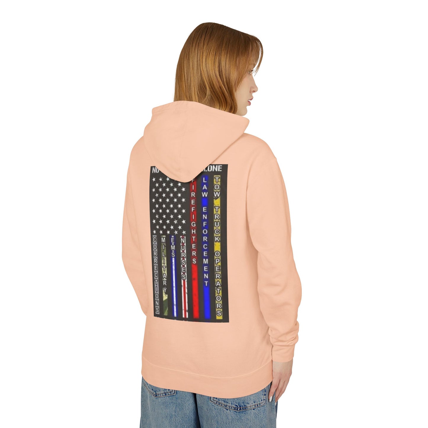 No One Fights Alone Unisex Lightweight Hoodie