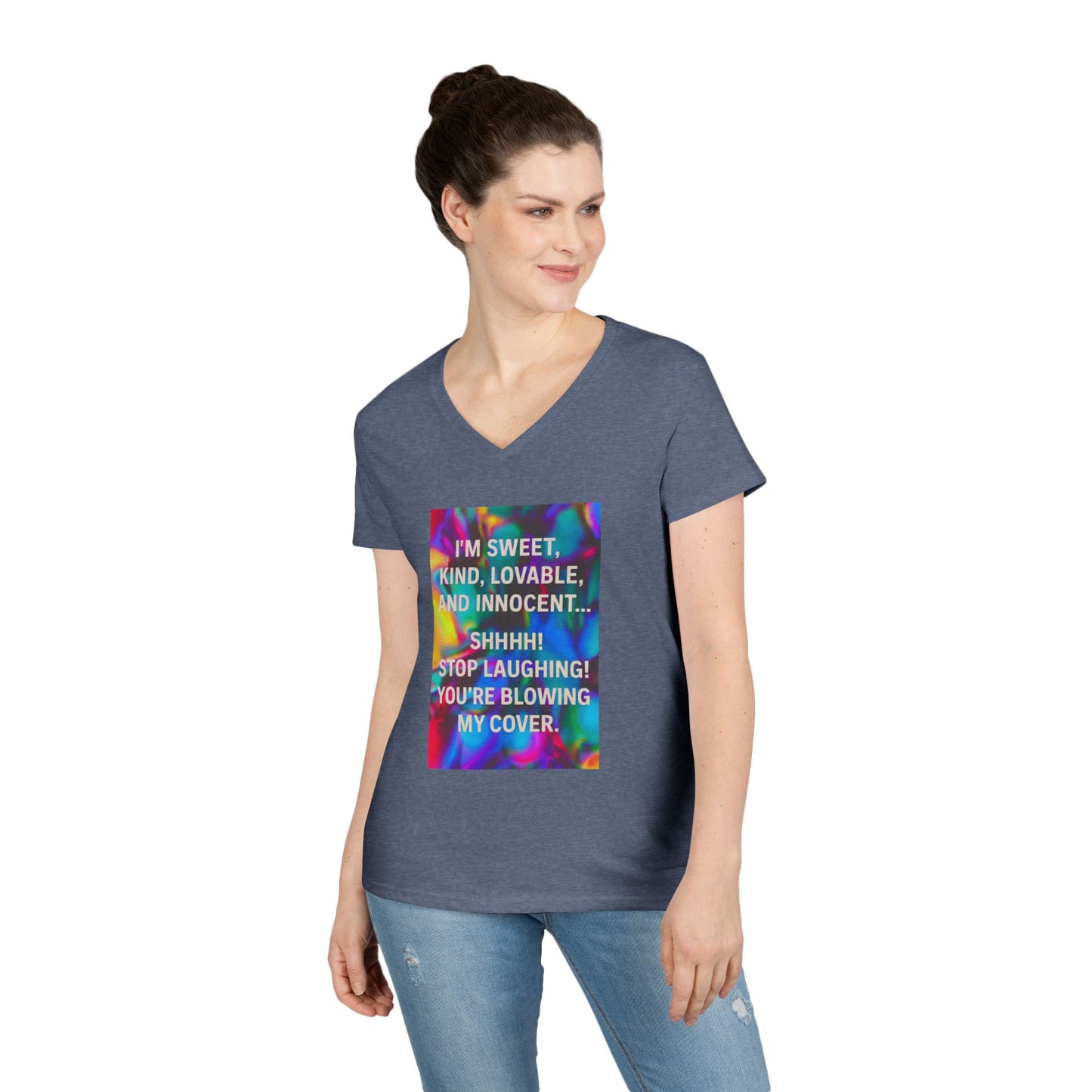 Blowing My Cover Women's V-Neck T-Shirt