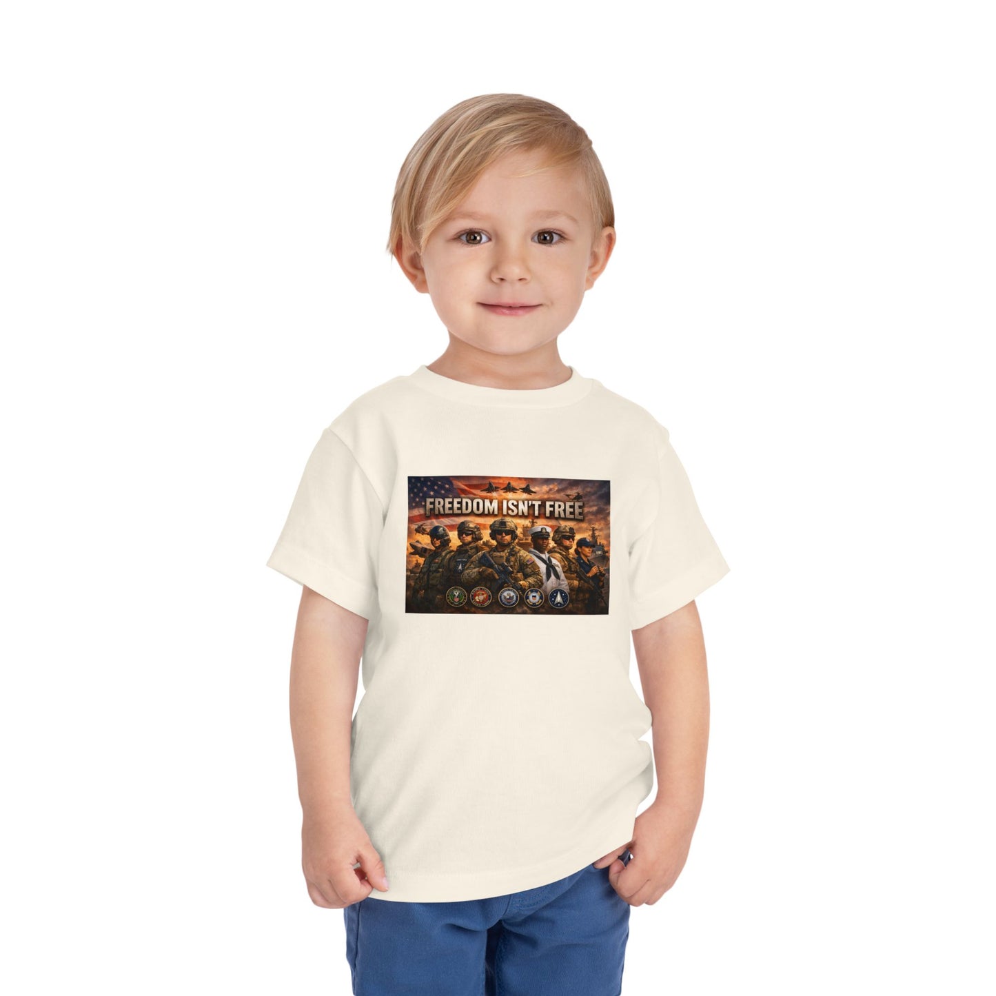 Freedom Isn't  Free Toddler Unisex Short Sleeve Crewneck Tee