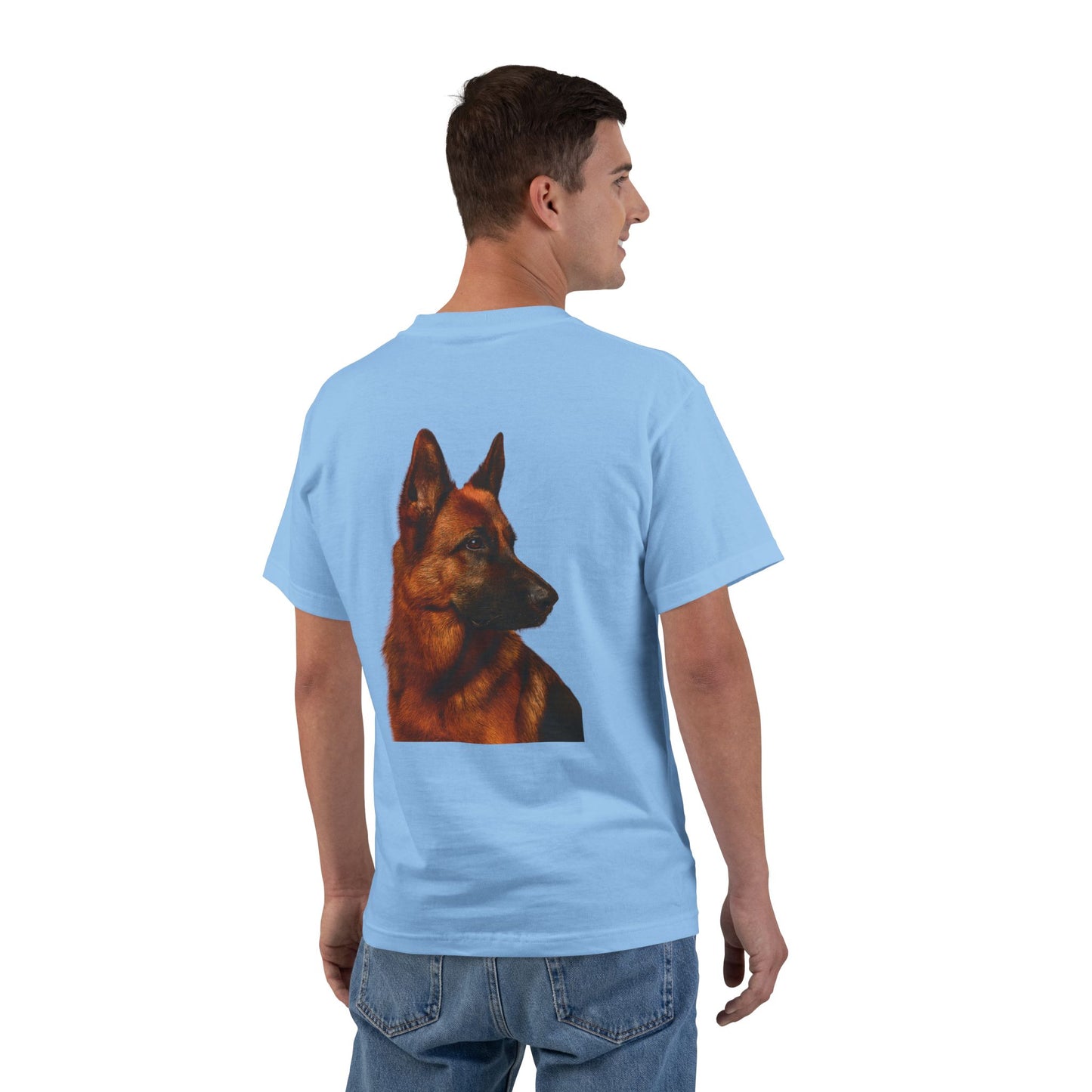 German Shepherd Head Men's Short-Sleeve Crewneck Tee