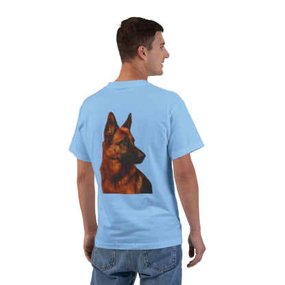 German Shepherd Head Men's Short-Sleeve Crewneck Tee
