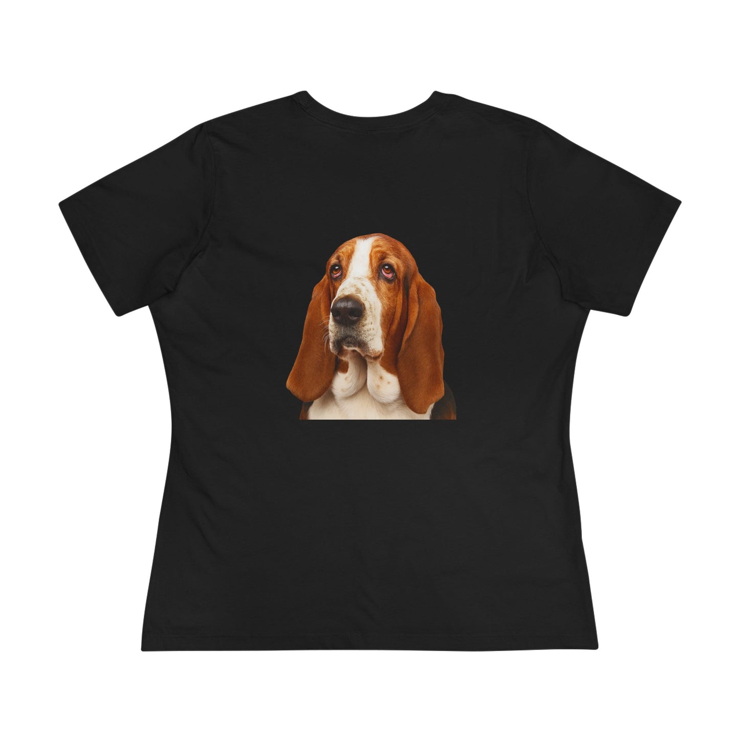 Basset Head Women's Short Sleeve Crewneck Tee