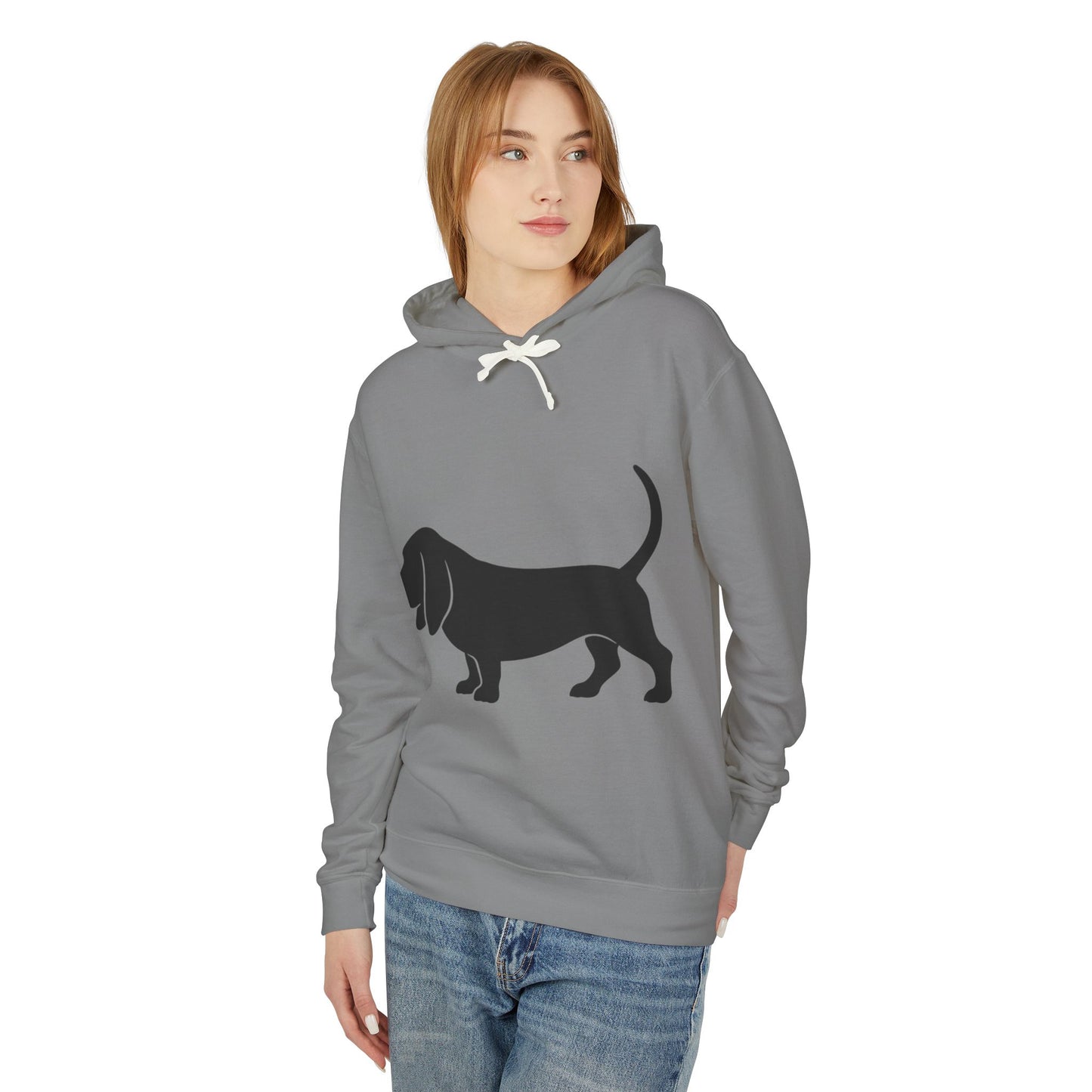 Basset Silhouette Unisex Lightweight Hoodie