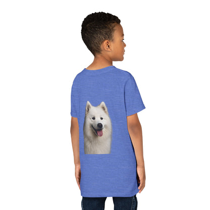 Samoyed Head Youth Unisex Short Sleeve Crewneck Tee
