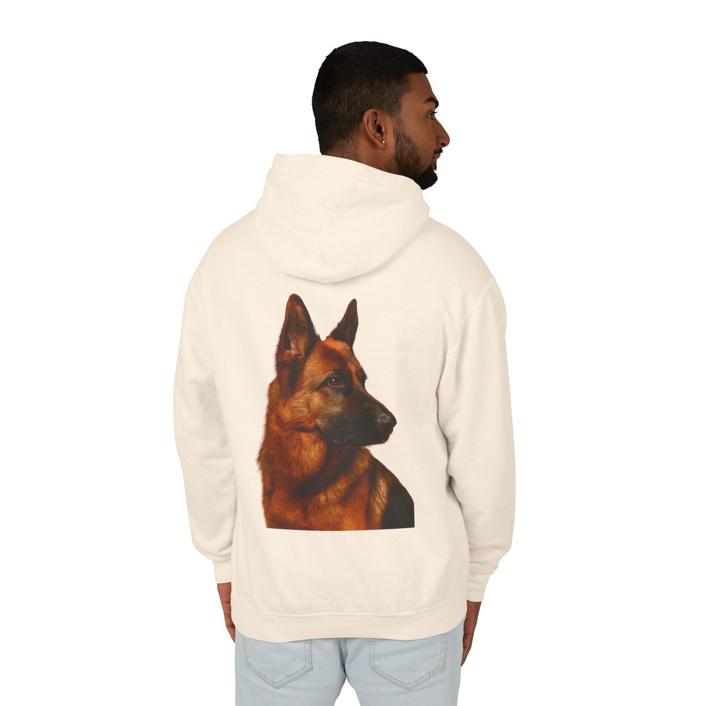 German Shepherd Head Unisex Lightweight Hoodie