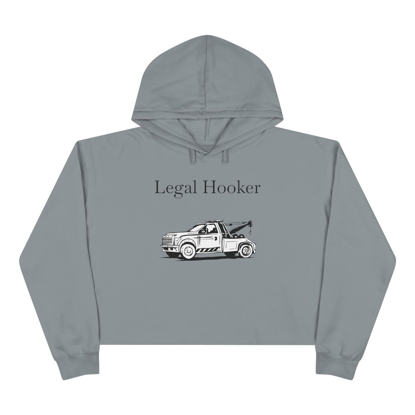 Legal H**ker Wheel Lift Tow Truck Women's Crop Hoodie