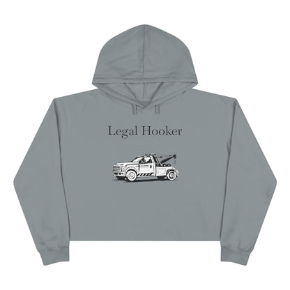Legal H**ker Wheel Lift Tow Truck Women's Crop Hoodie