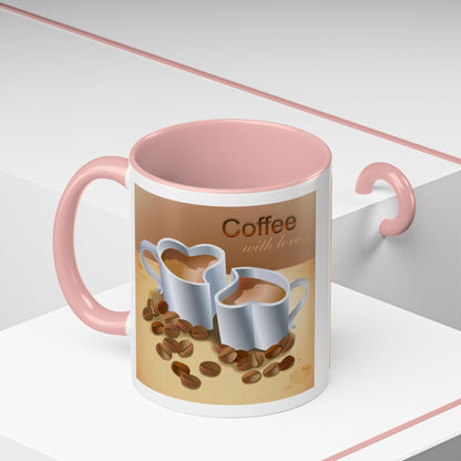 Coffee With Love 2-Tone Coffee Mug