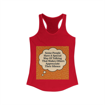 Special Way Of Talking Women's Racerback Tank