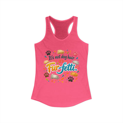 Fur-Fetti Dog Women's Racerback Tank