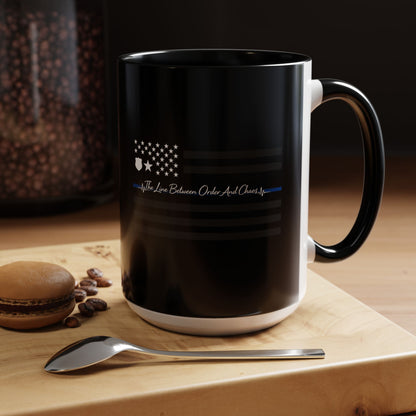 Thin Blue Line 2-Tone Coffee Mug