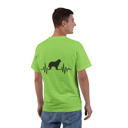 My Heart Beats For Newfies Men's Short-Sleeve Crewneck Tee