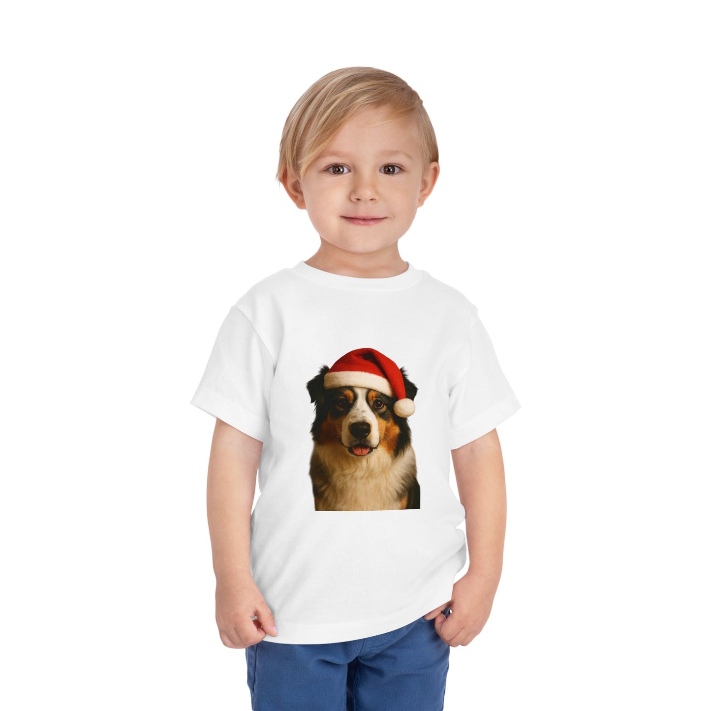 Santa Paws Aussie Toddler Unisex Short Sleeve Crewneck Tee