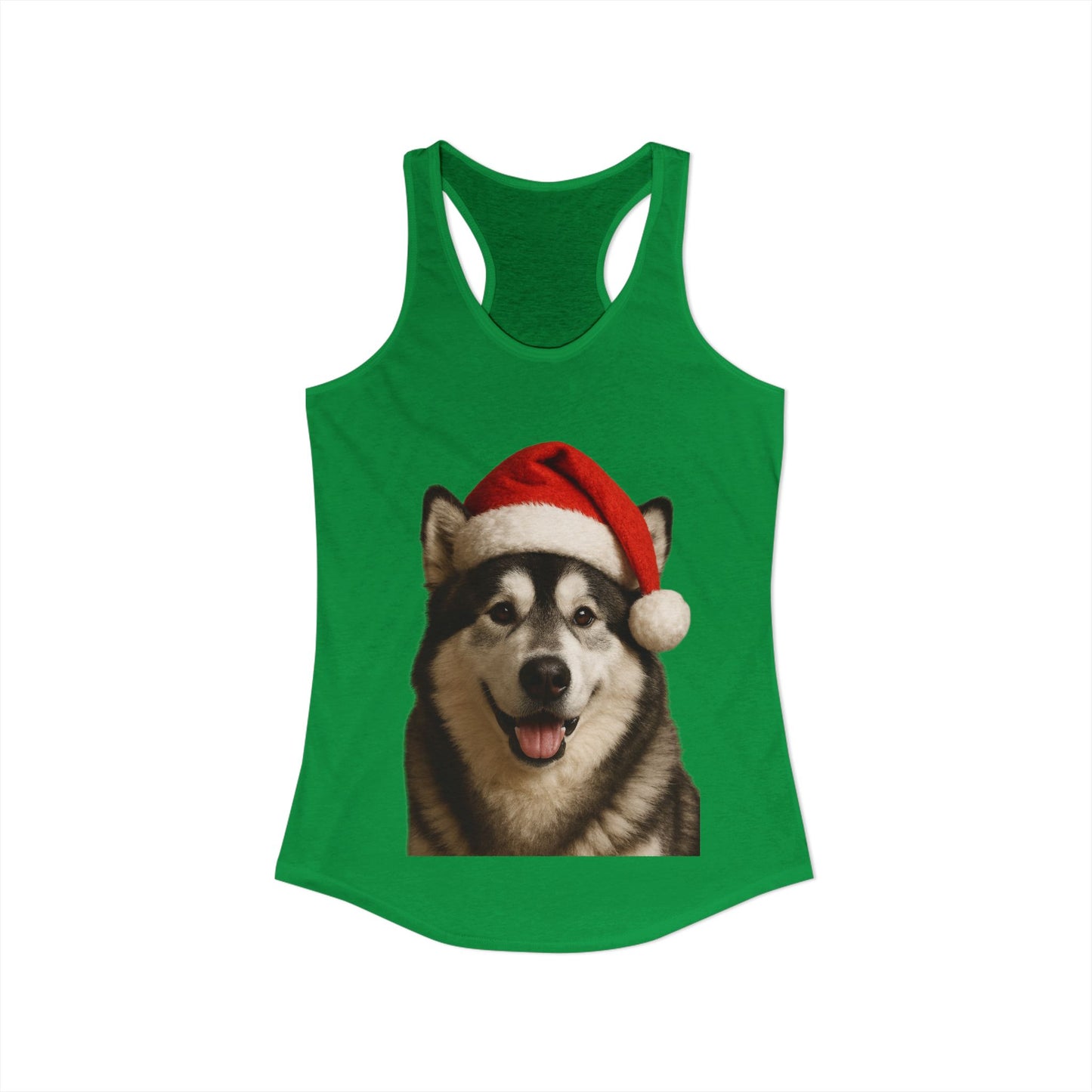 Santa Paws Malamute Women's Racerback Tank