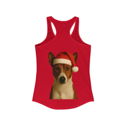 Santa Paws Basenji Women's Racerback Tank
