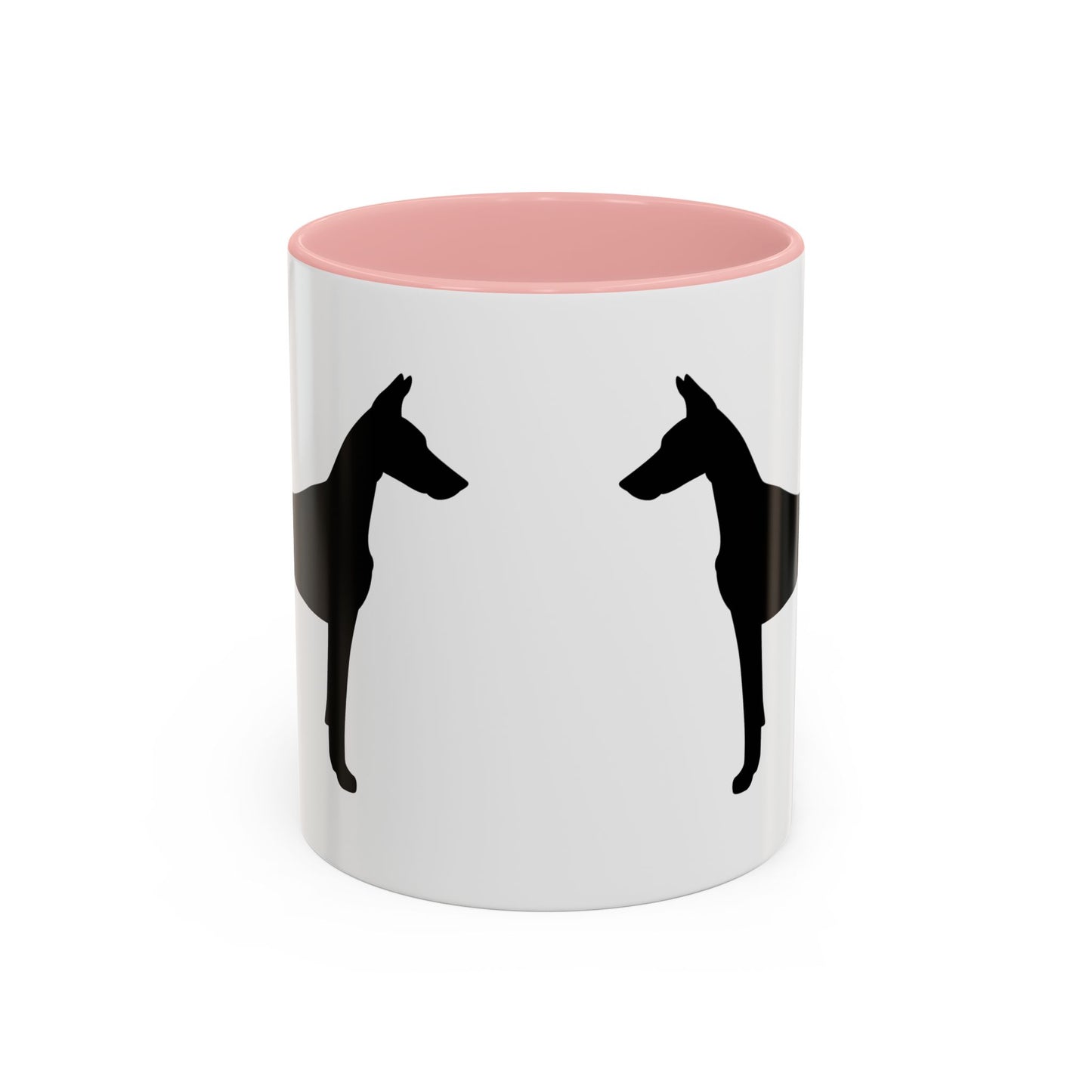 Doberman Silhouette 2-Tone Coffee Mug