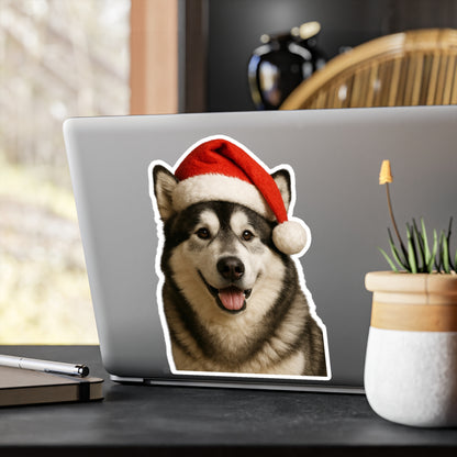 Santa Paws Malamute Vinyl Decal