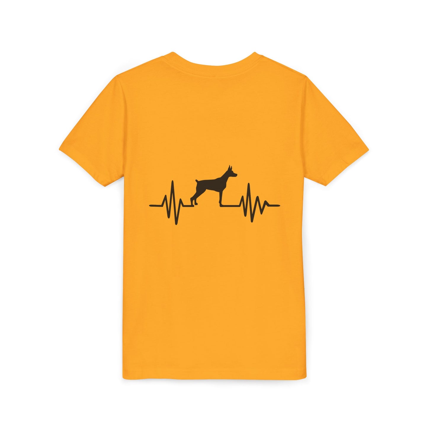 My Heart Beats For Dobermans Youth Unisex Short Sleeve Crewneck Tee