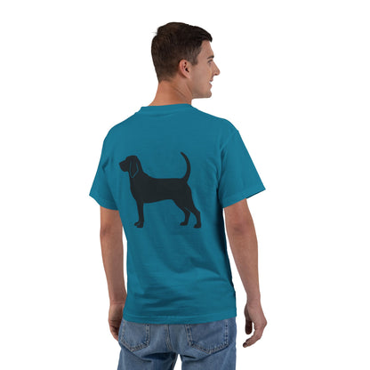 Bloodhound Silhouette Men's Short-Sleeve Crewneck Tee