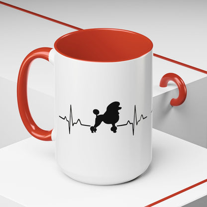 My Heart Beats For Poodles 2-Tone Coffee Mug