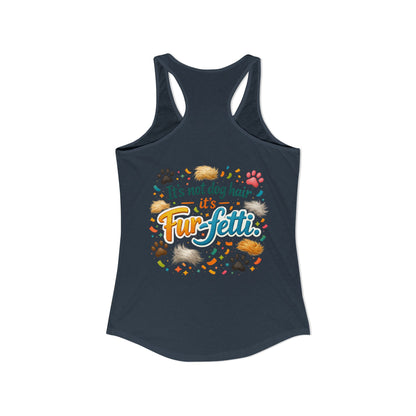 Fur-Fetti Dog Women's Racerback Tank