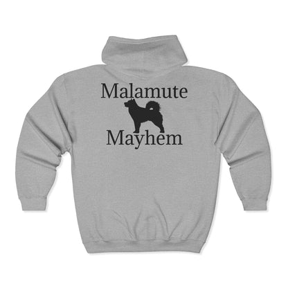 Malamute Mayhem Unisex Full Zip Hoodie