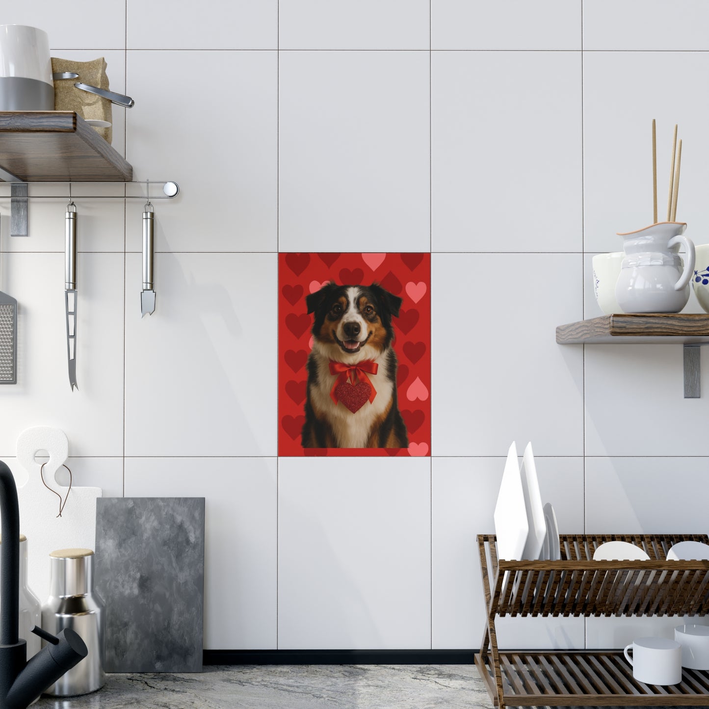Cupid's Companion Aussie Ceramic Photo Tile