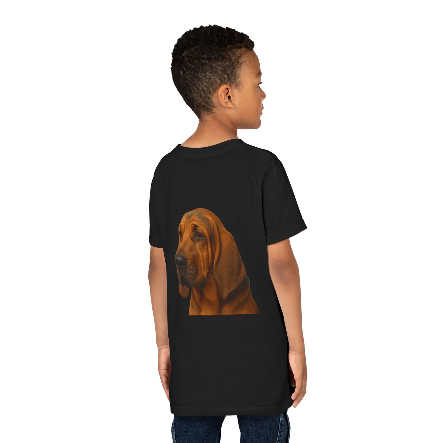 Bloodhound Head Youth Unisex Short Sleeve Crewneck Tee