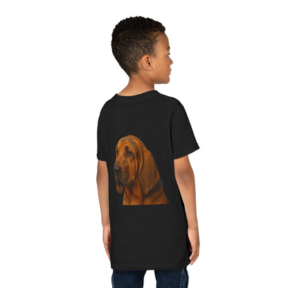Bloodhound Head Youth Unisex Short Sleeve Crewneck Tee