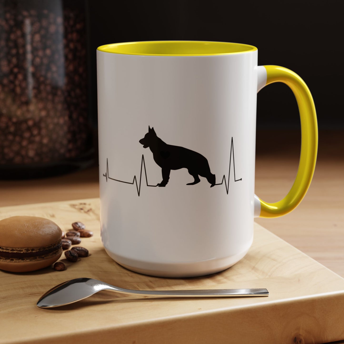My Heart Beats For German Shepherds 2-Tone Coffee Mug