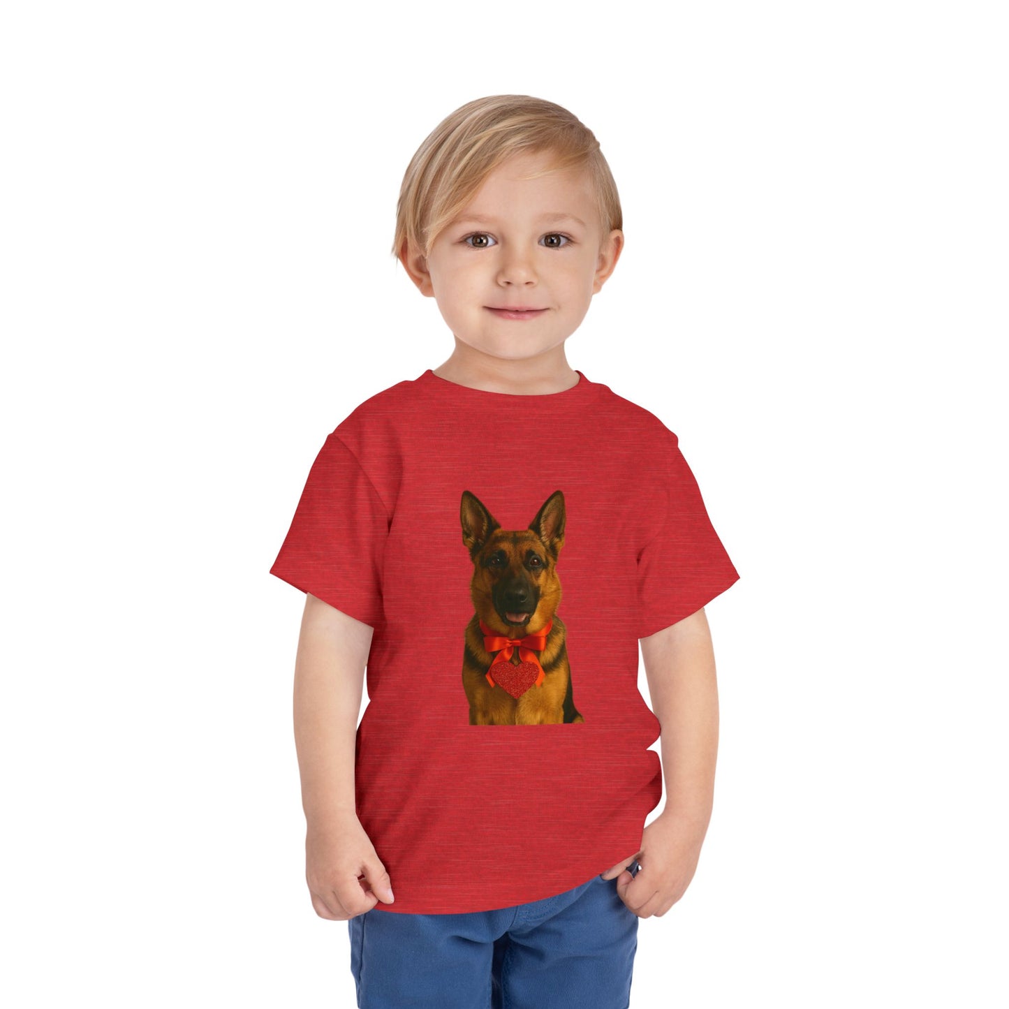 Cupid's Companion German Shepherd Toddler Unisex Short Sleeve Crewneck Tee
