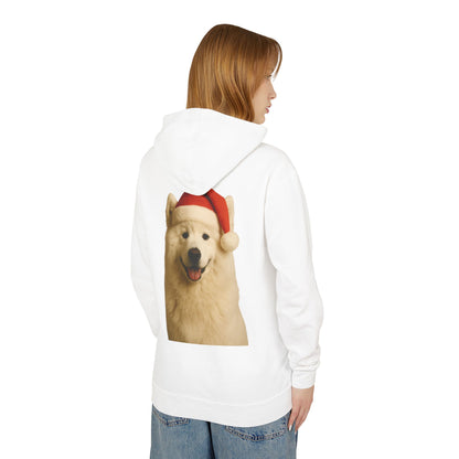 Santa Paws Samoyed Unisex Lightweight Hoodie