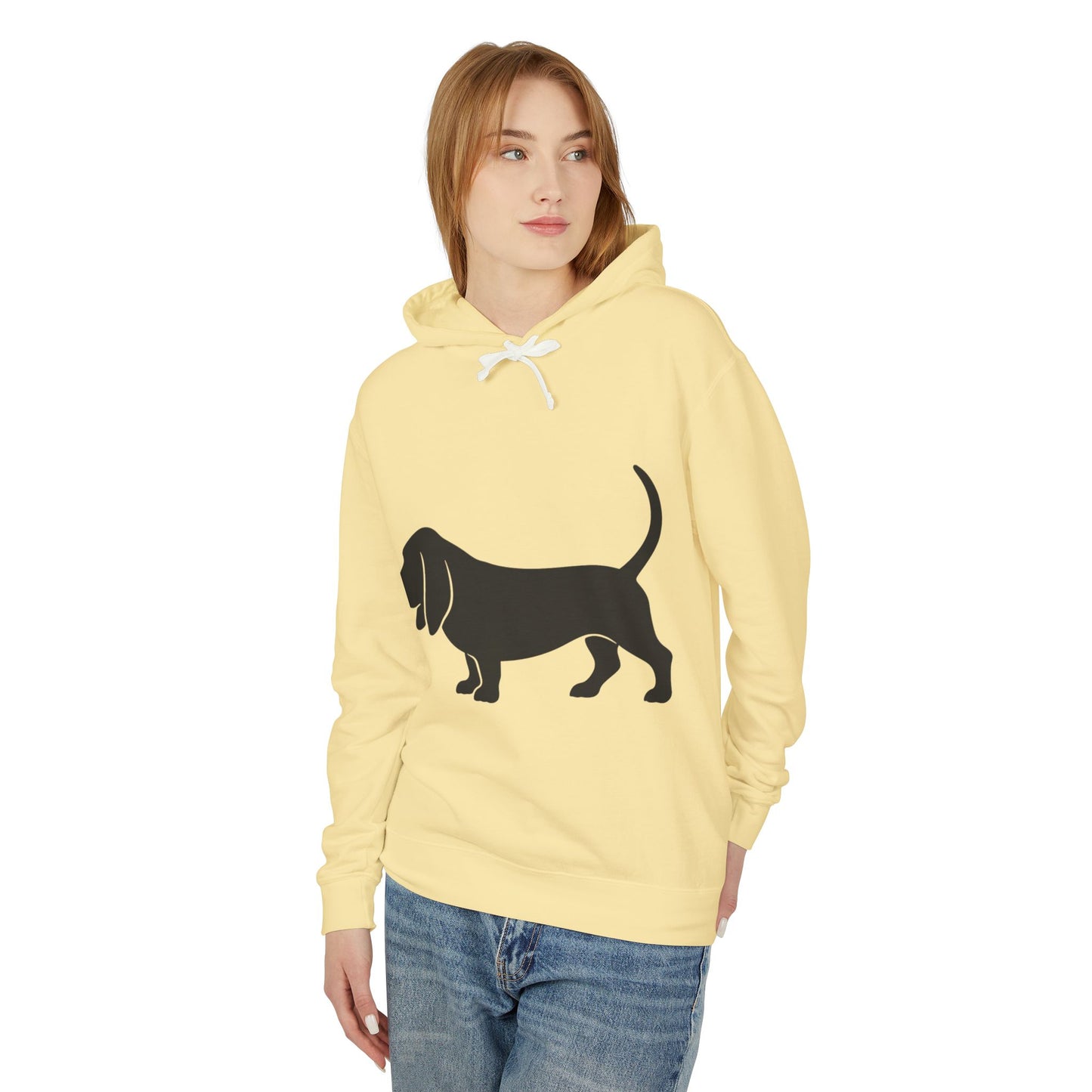 Basset Silhouette Unisex Lightweight Hoodie