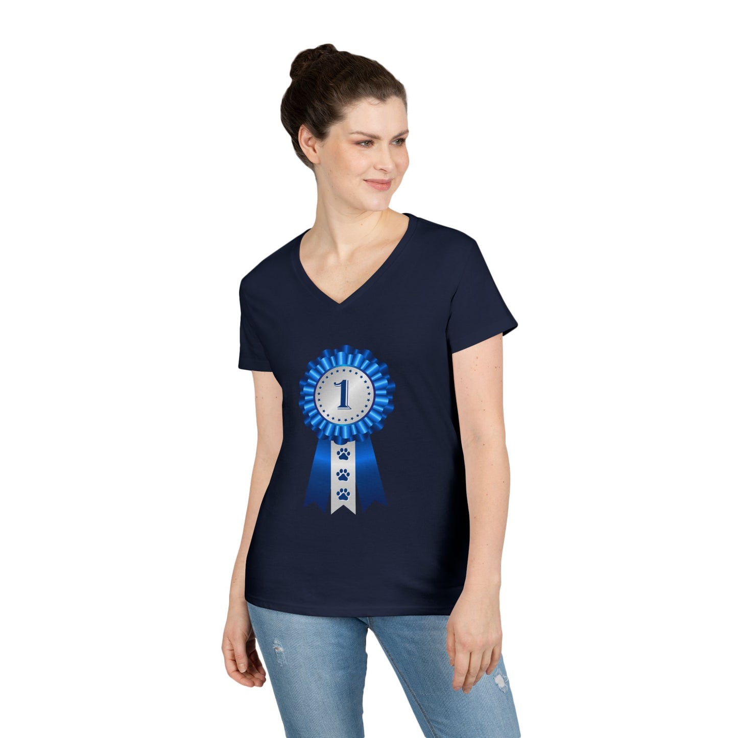 Show Ribbon Women's V-Neck T-Shirt