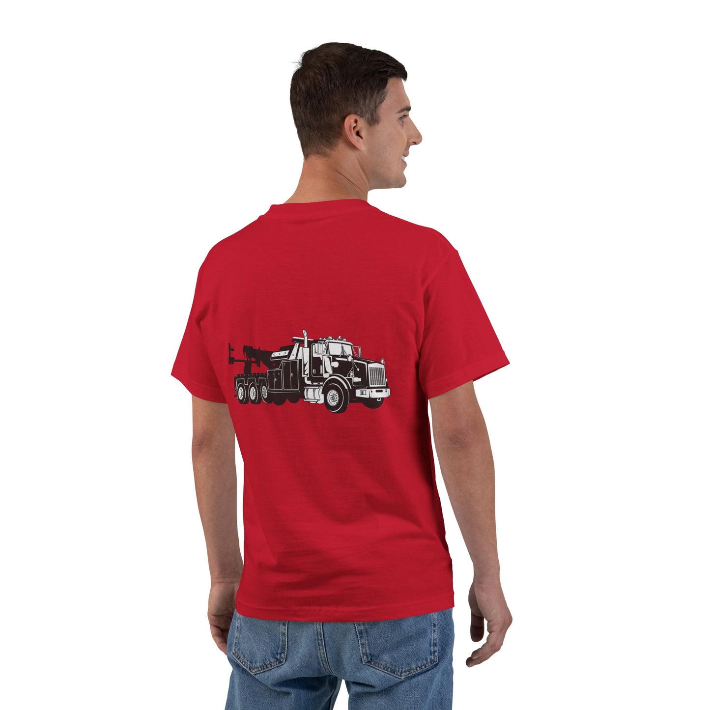 Heavy Tow Truck Men's Short-Sleeve Crewneck Tee