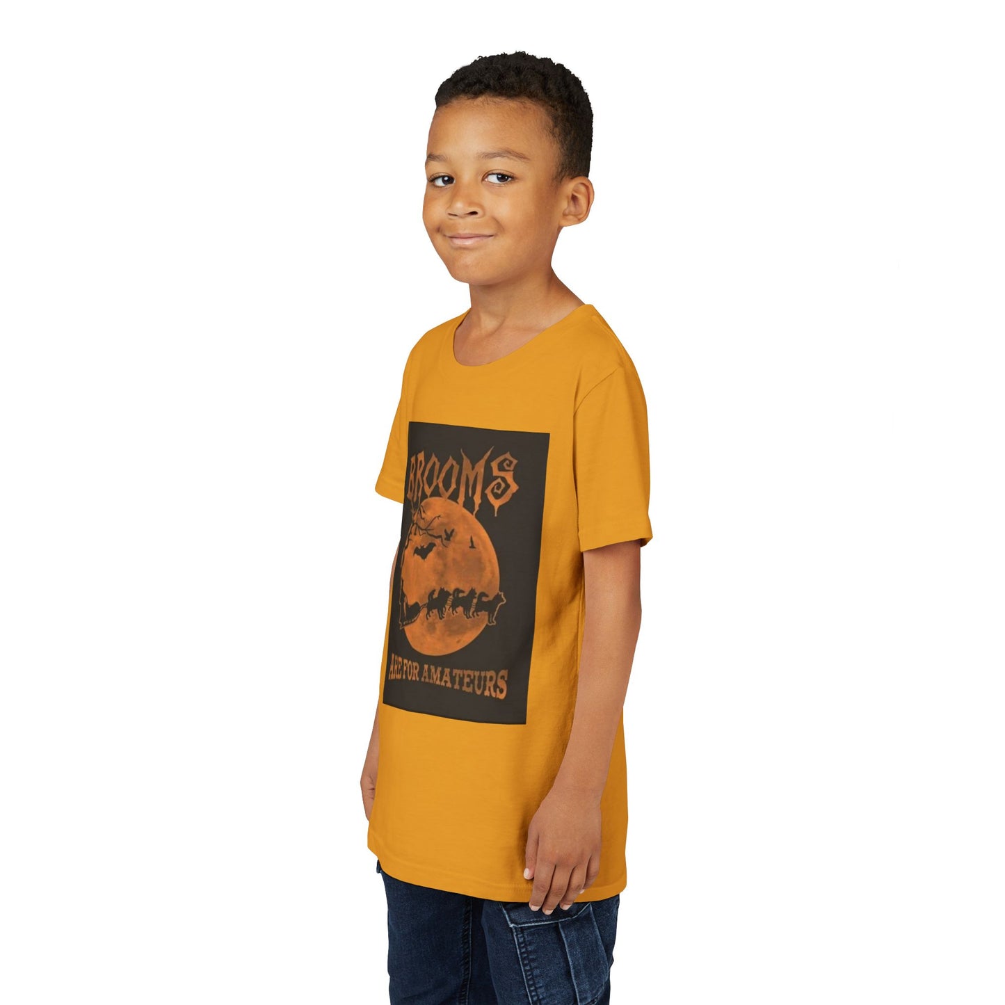 Brooms Are For Amateurs Youth Unisex Short Sleeve Crewneck Tee