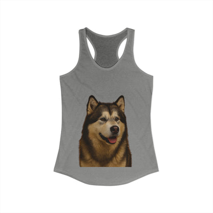 Malamute Head Women's Racerback Tank