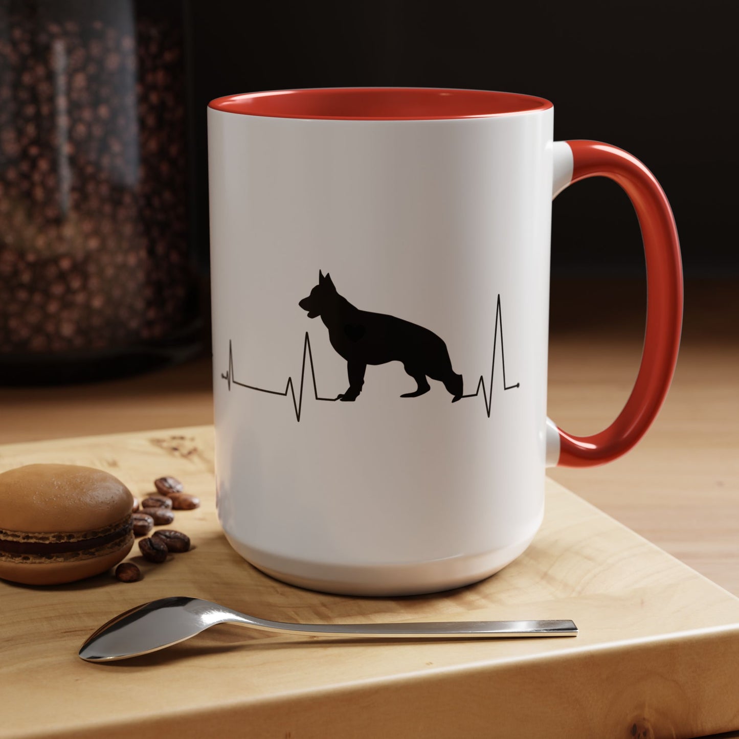 My Heart Beats For German Shepherds 2-Tone Coffee Mug