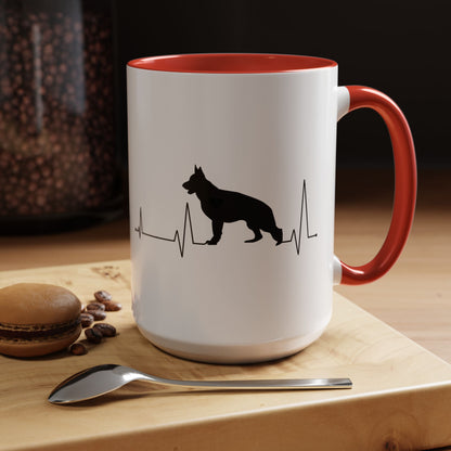 My Heart Beats For German Shepherds 2-Tone Coffee Mug