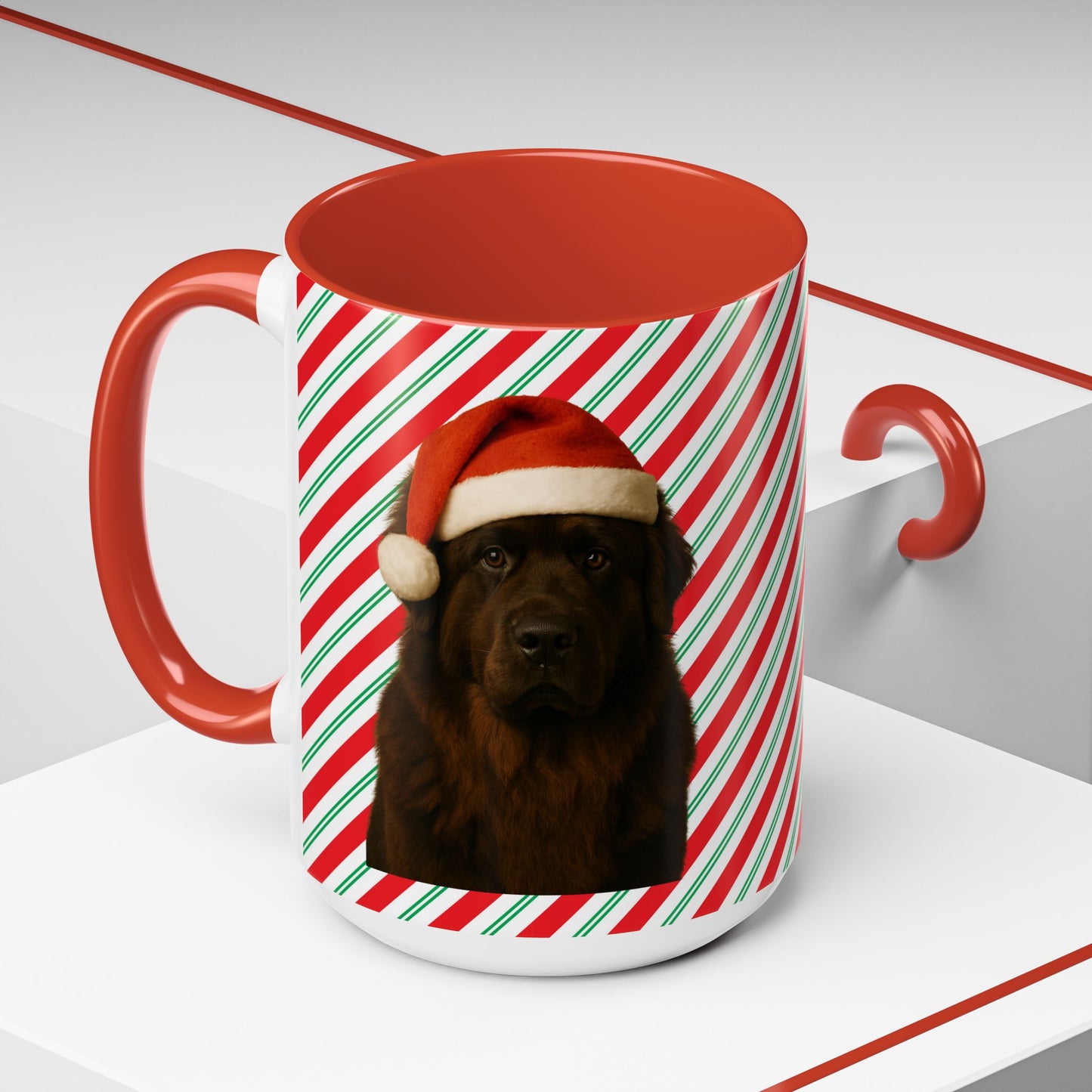 Santa Paws Newfie 2-Tone Coffee Mug